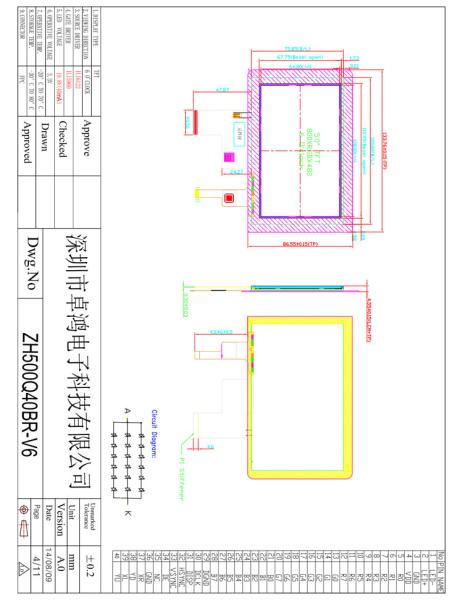 5 polegadas 800x480 Driver ILI5960 ILI6122 TN TFT LCD Display Screen Com GT911 Touch Screen