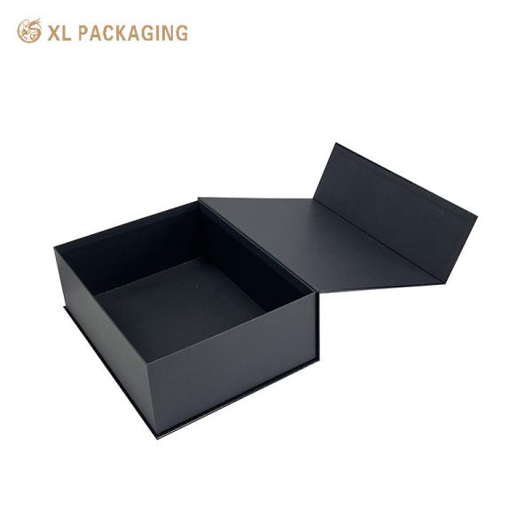 XL Packaging Custom Packaging Factory Black Rigid Folding Wedding Paper Gift Box With Magnetic Lid Hard Cardboard