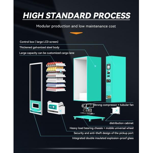 Design personalizado China Máquinas de venda a granel Máquinas de venda a granel Comercial Toque para alimentos e bebidas