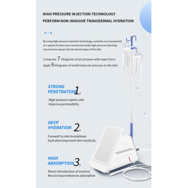 Portable 2 in 1 Deep Skin Cleansing Bubble Generator High Pressure Oxygen Sprayer Jet Peel Facial Machine