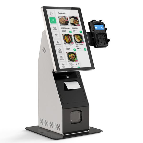 Customized Dual Screen Kiosk , Payment Terminal Kiosk 15.6 Inch For Restaurant