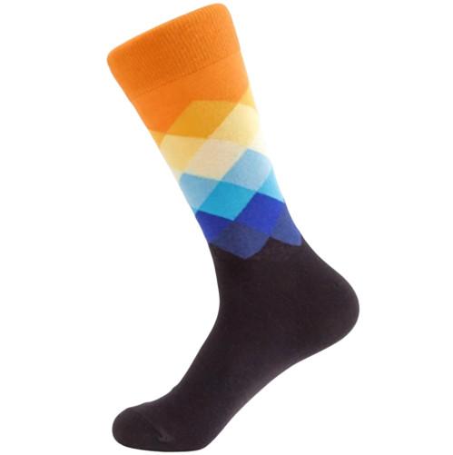 Eco - Friendly Trendy Dress Socks For Men , Colorful Funny Crazy Novelty Funky Cotton Socks