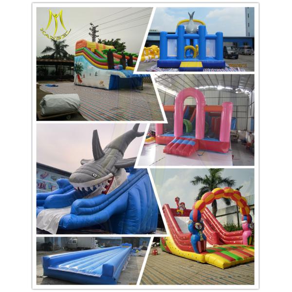 Hansel cheap indoor bounce round inflatable water slide for outdoor playground wholesale