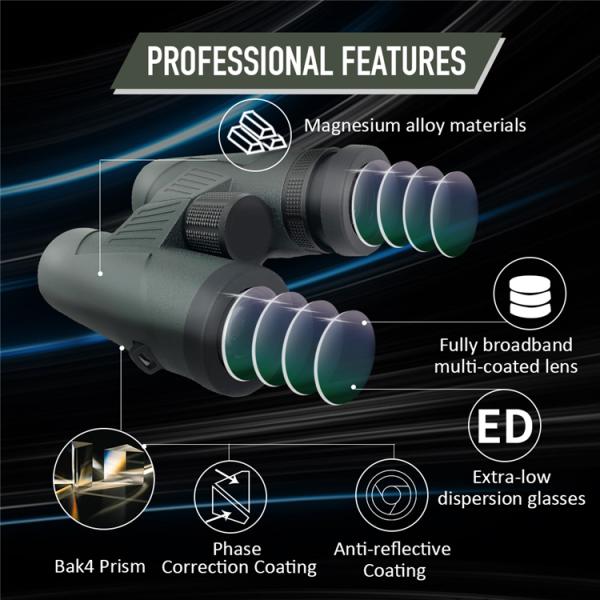 Смычок 8x42 Fogproof охотясь и удя телескопы биноклей с объективом ED