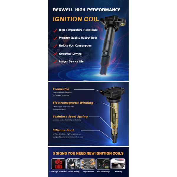 Carro de alta eficiencia de la bobina de piezas de repuesto de automóviles motor 4 bobinas de encendido paquete 90919-02248 Para Toyota Land Cruiser Prado Lexus 1GR