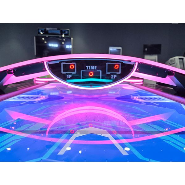 2-Player Air Hockey Arcade Game Machine Commercial Coin-Operated Multi-Ball Arcade Machine Premium Mini Air Hockey Table Heavy-Duty Fiberglass Sports Table with Ticket Payout