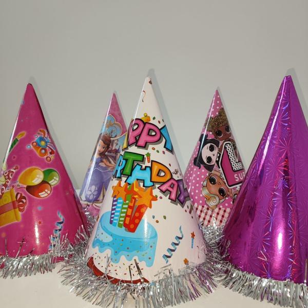 Customized Cartoon Happy Birthday Christmas Paper Gift Hat with Customized Style