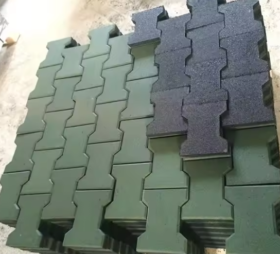 Revêtement de sol en caoutchouc SBR antidérapant pour écurie de chevaux, emboîtable, 200x160mm, 35mm