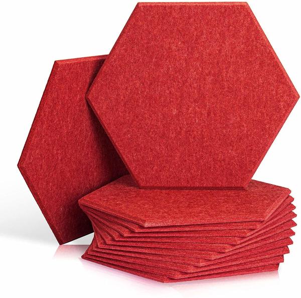 O som que impermeabiliza os painéis acústicos sentidos 9mm do hexágono mura o animal de estimação decorativo