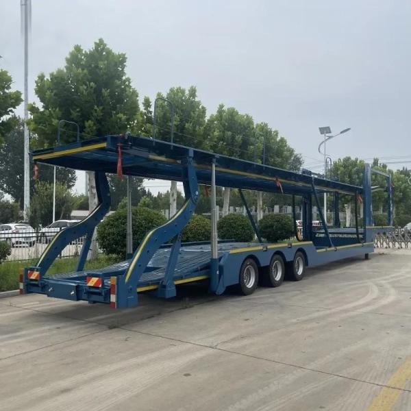 3 Axles Double Floor Auto Hauler Transport For SUV/ORV/CUV/MPV Semi Truck Trailer