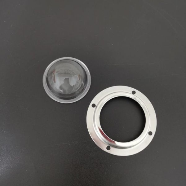 Borosilicate Glass LED Reflector Lens with 70–90 Degree Beam Angle, Dia. 50mm, Height 24mm for Street and Flood Lighting