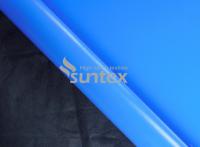 Tissu en fibre de verre enduit de silicone bleu pour coussinets amovibles à haute température