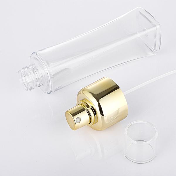 50ml 150ml Plastic Cosmetic Spray Bottle Golden Press Fine Mist Pump Sprayer