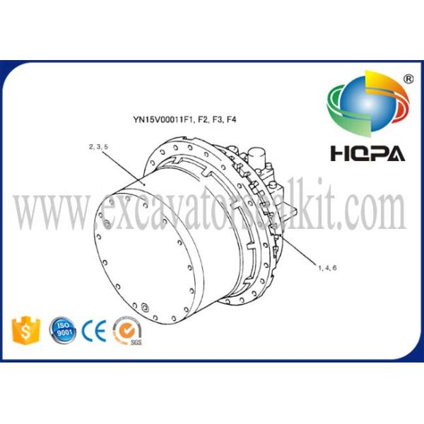 YN15V00011F4 Excavator Hydraulic Parts Travel Motor Assy SK200-6ES SK200LC-6ES SK200SR SK200SR-1S