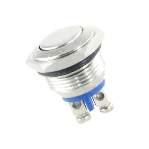 16mm Anti Vandal Momentary Stainless Steel Metal Push Button Switch Raised Top
