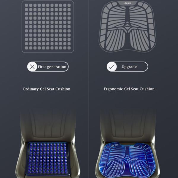 Breathable Chair Pads Honeycomb Design Absorbs Pressure Egg Gel Seat Cushion for Car