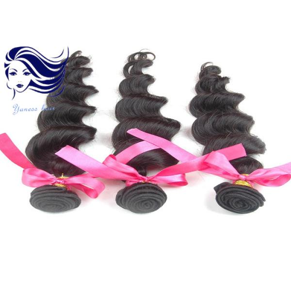 Double Weft Human Hair Extensions Peruvian Loose Wave Virgin Hair
