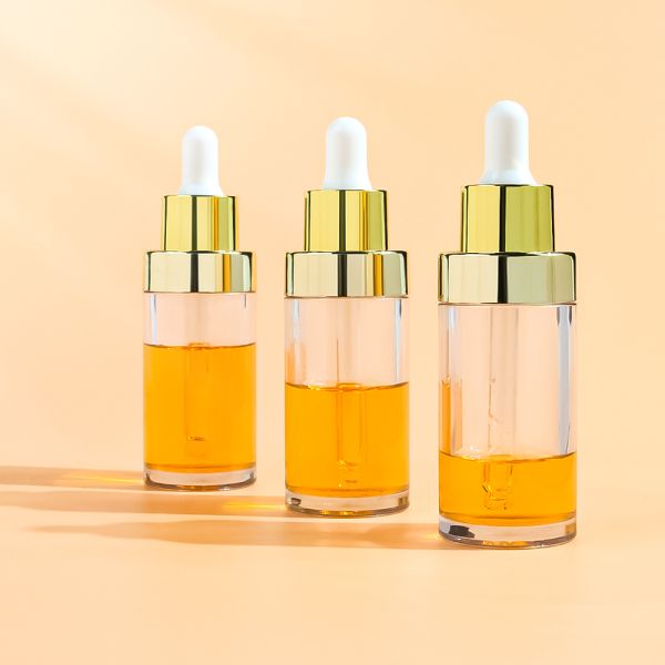 30ml Thick-Wall Plastic Dropper Bottle with Glass Pipette for Premium Skincare PET Serum Bottle