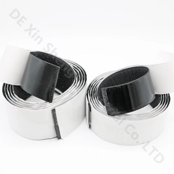 20mm Self Adhesive Hook And Loop Tape Black  2 Inch Rolls Hot Melt Glue