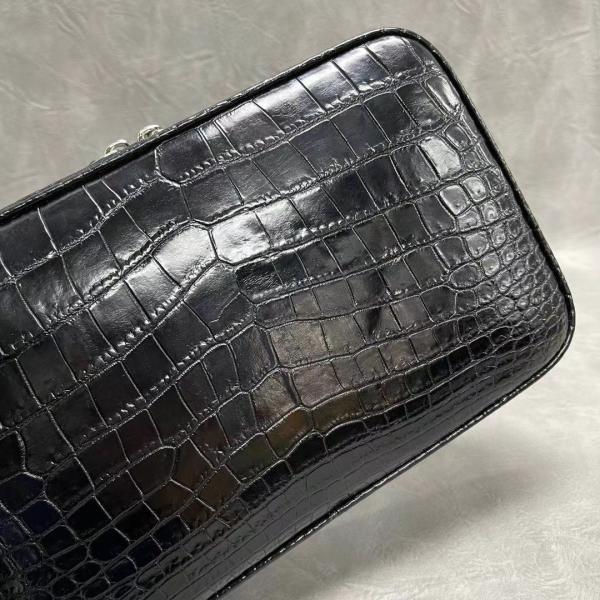 Authentic Real Crocodile Belly Skin Zipper Closure Male Clutch Purse Genuine Exotic Alligator Leather Men Wristlets Bag