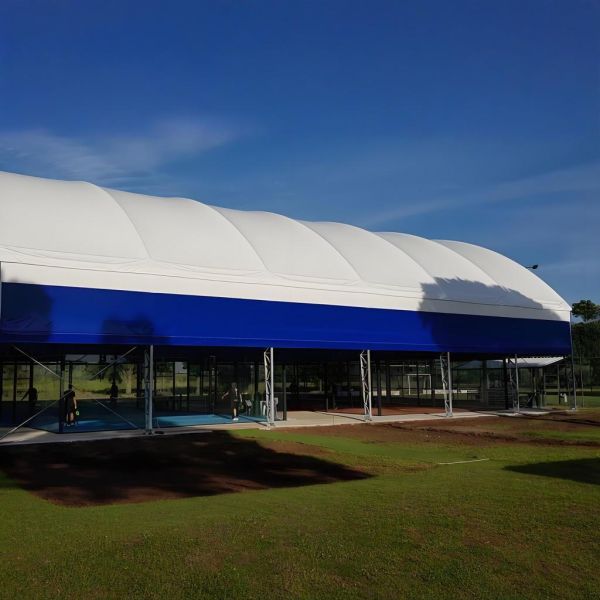 Stormproof Protection Galvanized Steel Padel Shelter With Drainage System