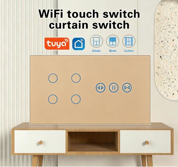 UBARO 4-Gang WiFi switch Smart Home Switch with Voice Control Timer Function and Seamless Connectivity for Smart Living