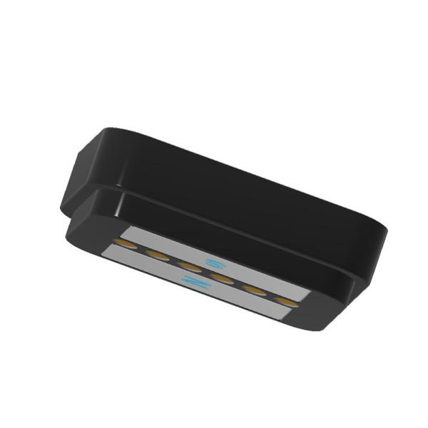 Customized Magnetic Power Connectors Black 6 Pin Magnetic Connector With High Adsorption Force