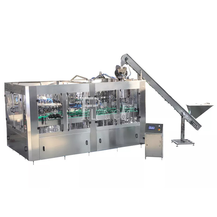 3 в 1 Monobloc машине завалки напитка стеклянной бутылки Carbonated с крышкой кольца тяги