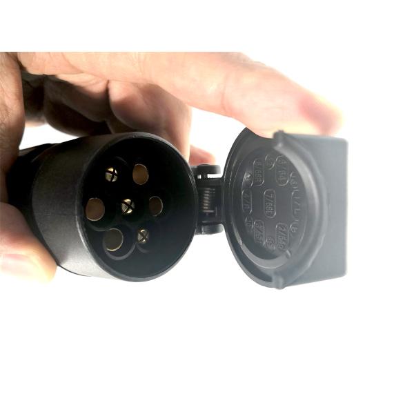 Black Trailer Electrical Plug Socket Truck Heavy Duty 7 Pin Trailer Plug