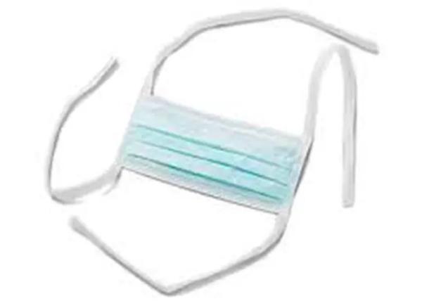 CE Polypropylene Melt Blown Disposable Face Mask , 3 Ply Surgical Face Mask With Tie On