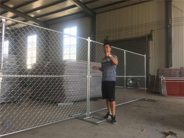 chain link temporary construction fence panels 6FT X 10F Mesh 2 3/8  x 2 3/8 ( 60mm x 60mm ) x 12 gauge wire