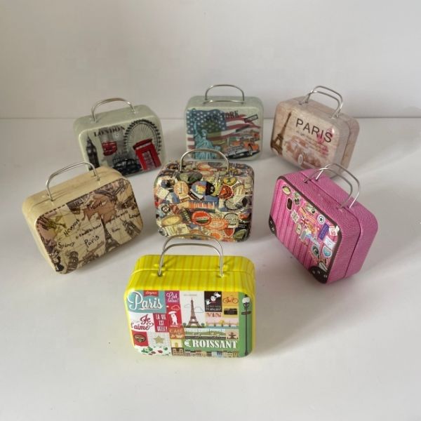 Small Rectangle Gift Box Tin Square Tinplate Container for Toy Craft Cosmetic
