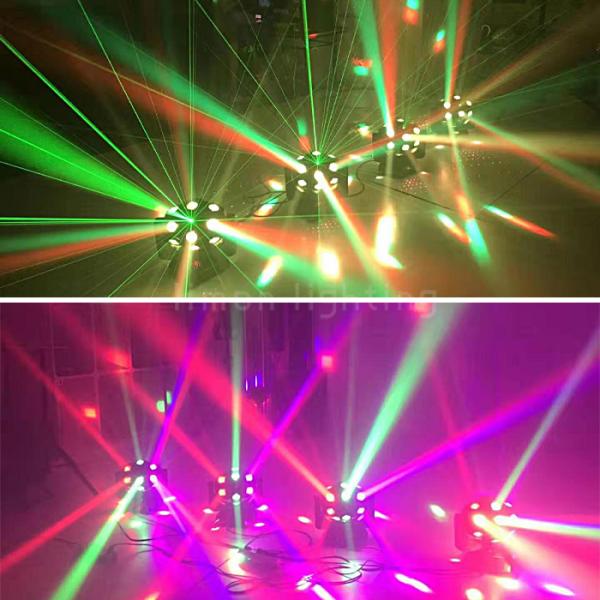 China Hot Sale Product 18PCS LED Beam Red Green Laser phantoms Moving Head Lights