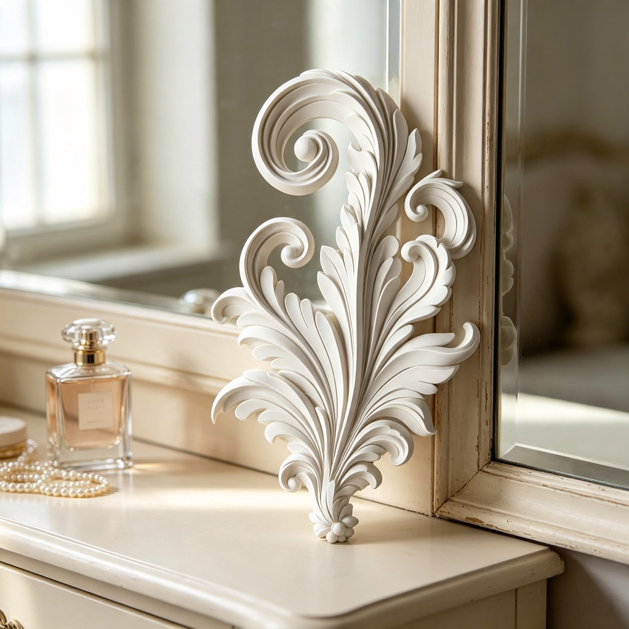 Baroque Acanthus Leaf Sculpture Decorative Furniture 3d Sculpting For 3d Printing