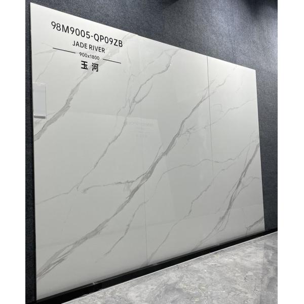 White Polished Porcelain Tile 900x1800mm Antibacterial Non-Slip AAA Grade