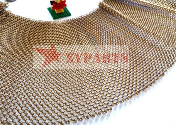 Aluminum Chain Link Metal Mesh Curtain 1mm Dia 6mm Aperture