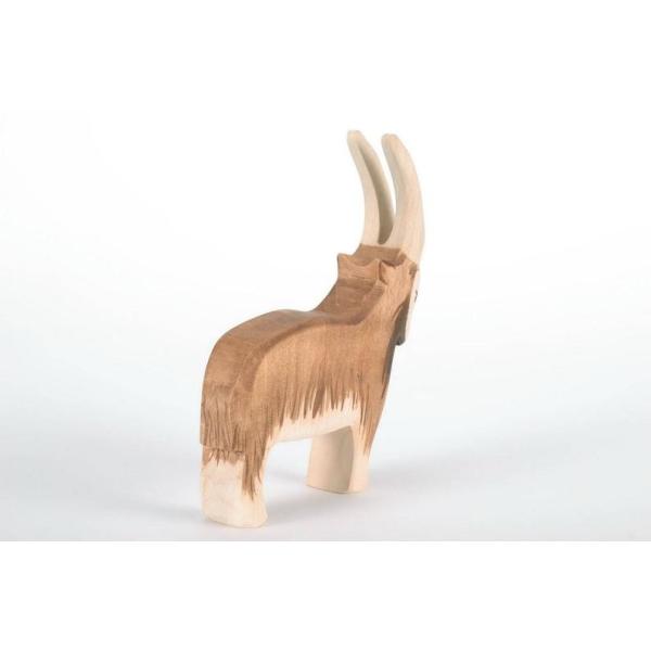 Finely Crafted Handmade Wooden Animals Wooden Goat Figurine Unique Showcasing