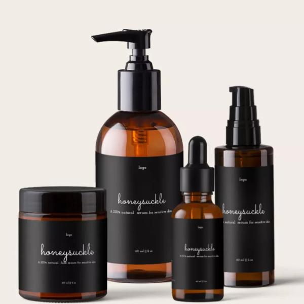 Cosmetic Bottle Self Adhesive Sticker Cmyk Pantone Color Logo Label Stickers