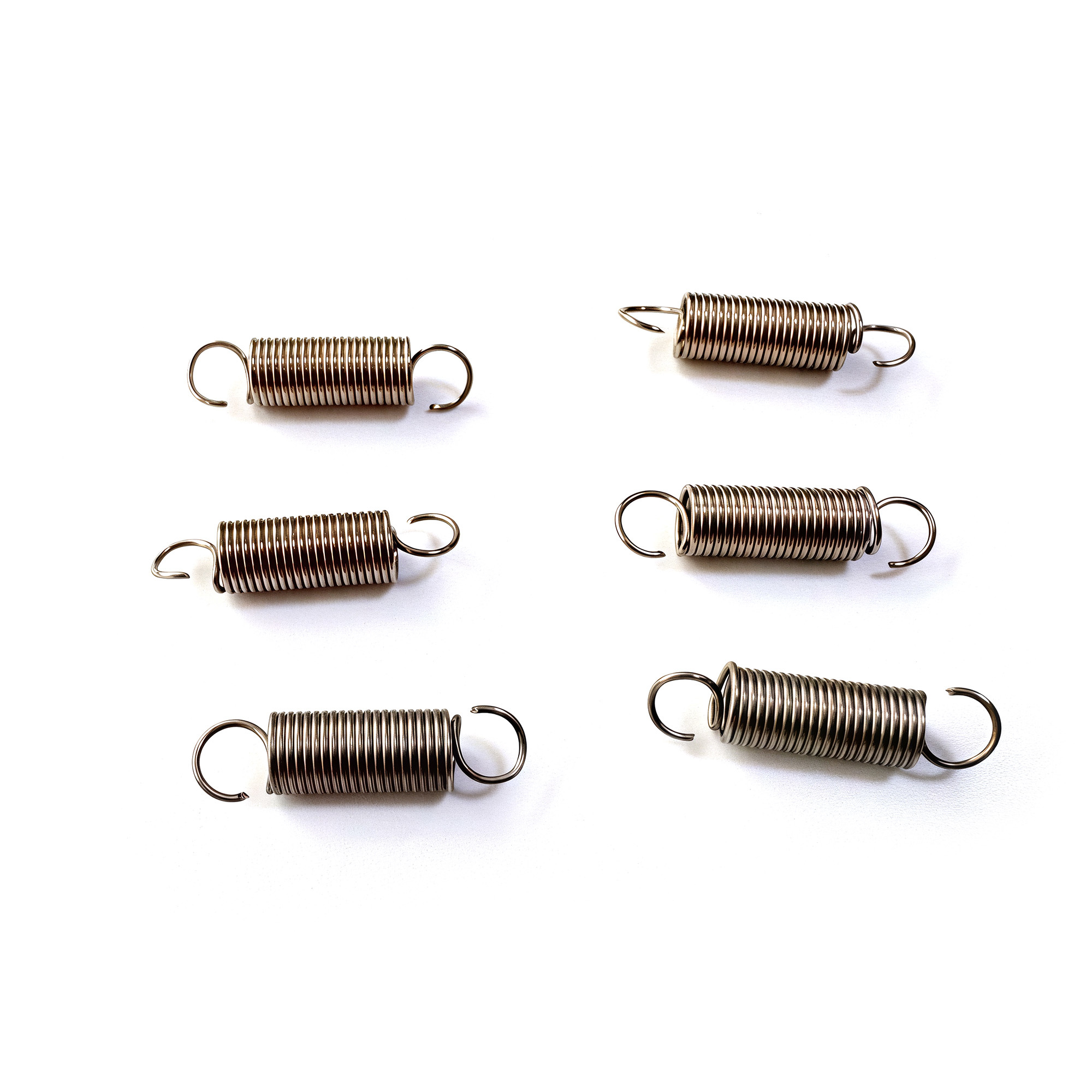 Custom SUS304 Double Hook Extension Spring Dual Round Loop Ends Tension Pull Spring for Mechanical Reset Applications