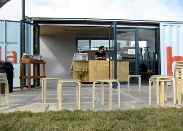Quiosque tornado reciclado painel do café de Polyurethene da construção da construção de aço