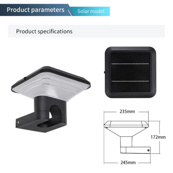 Durable y impermeable 3000-6500K Temperatura de color LED luz solar de pared para lámpara de jardín IP65