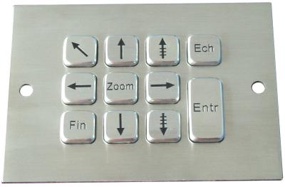 O CE, FCC, ROHS 11 fecha o teclado impermeável industrial do metal com relação PS/2