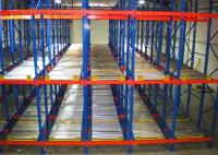 Prateleiras de deslizamento de aço laminadas do Fifo dos rolos do transporte da cremalheira da pálete do fluxo de gravidade de Q235B