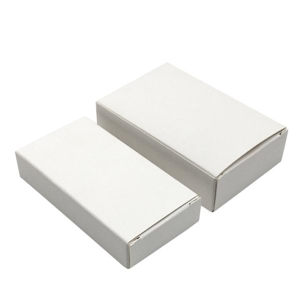 Caja de papel plegable en blanco sin impresión Con papel de oro embalaje de regalo de promoción de forma cuadrada Botón de la caja inferior