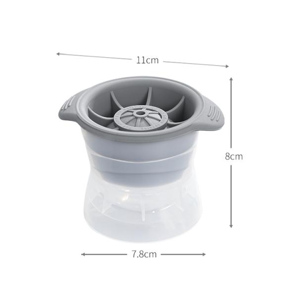 Round Sphere Ice ball Cube Maker Silicone Tray Silicon Whiskey Mold For Drinks With Lid Great for Parties and all Cold Beverages