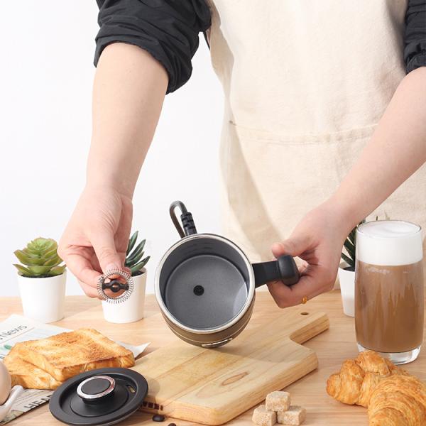Aquecimento quente frio Foamer do leite do preto de Frother do leite do café de 300ML 4-In-1 destacável