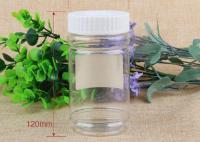 L'animal familier clair Nuts transparent de catégorie comestible cogne le couvercle à visser de blanc de bouteille de plastique de 60mm
