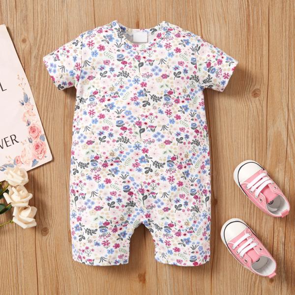 Good Quality Custom And Stock 100% Cotton Baby Onesie Jumpsuit Low Price Baby Romper for Summer