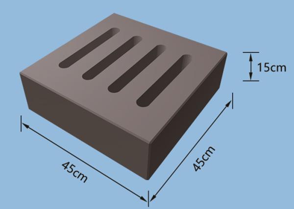 Ditch Covers Plastic Cement Molds Gutter Cover Block Mould 45 * 45 * 15cm