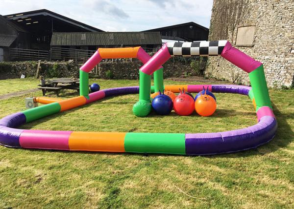 Inflatable Toy Outdoor Cars Race Track , Go Kart Race Track For Sport Game
